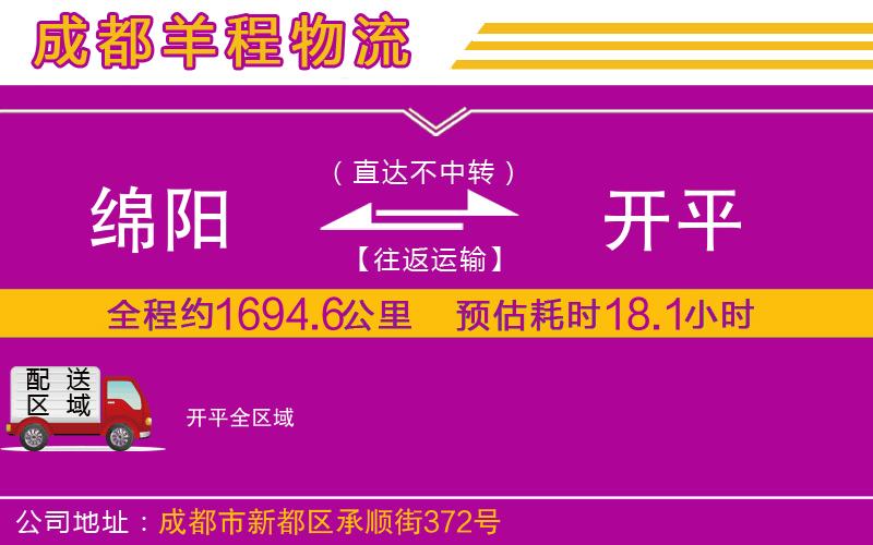 綿陽到開平物流公司