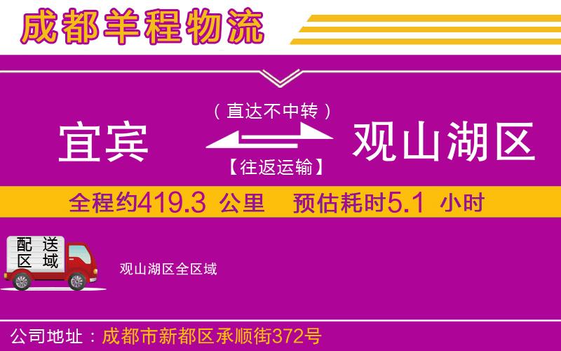 宜賓到觀山湖區(qū)物流公司