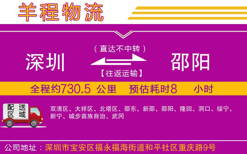 深圳到邵陽(yáng)物流專線