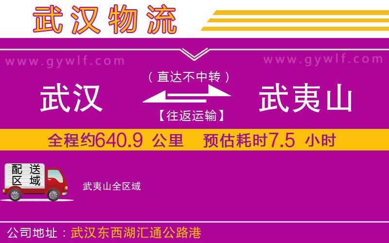 武漢到武夷山物流專線