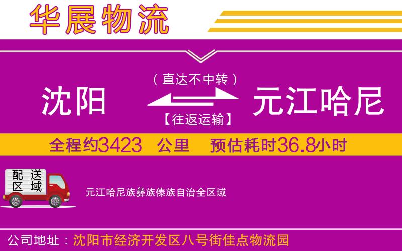 沈陽到元江哈尼族彝族傣族自治貨運(yùn)公司