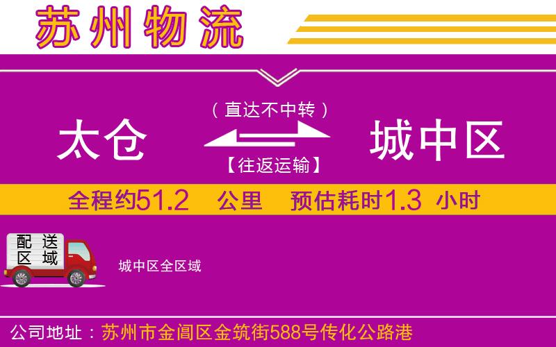 太倉到城中區(qū)物流公司