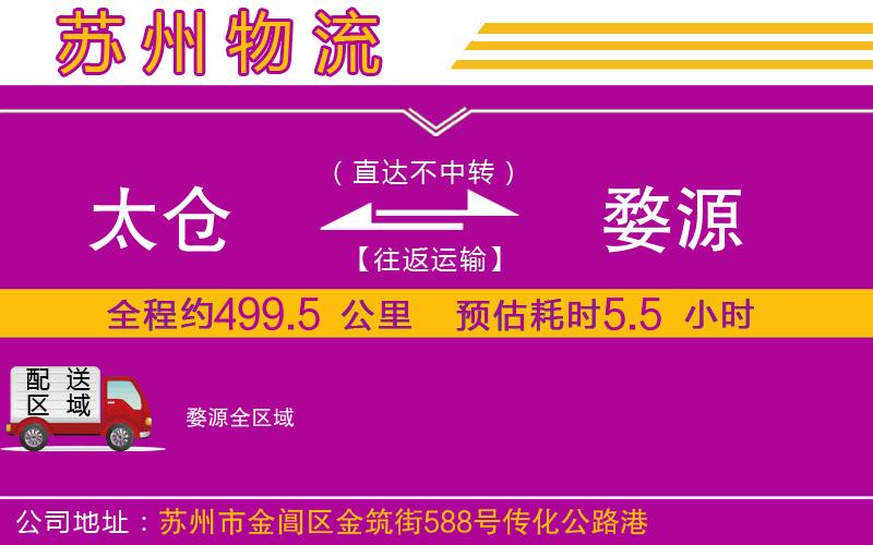 太倉到婺源物流公司