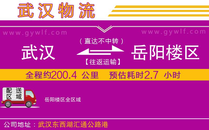 武漢到岳陽(yáng)樓區(qū)貨運(yùn)公司