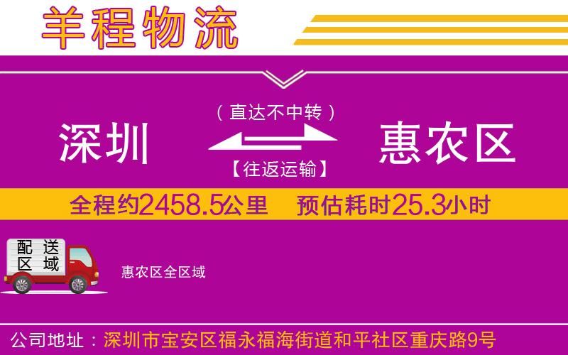 深圳到惠農(nóng)區(qū)貨運公司