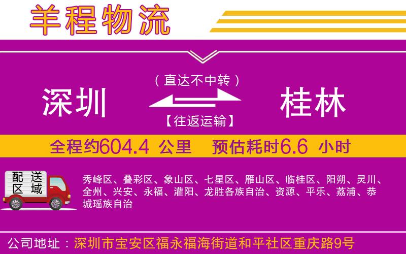 深圳到桂林物流專(zhuān)線(xiàn)