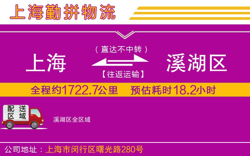 上海到溪湖區(qū)物流專線