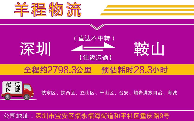 深圳到鞍山貨運公司