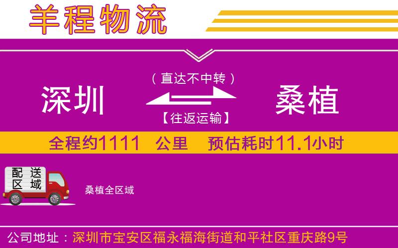 深圳到桑植物流專線
