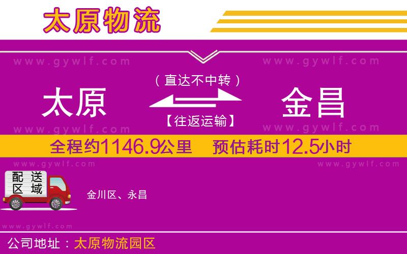 太原到金昌物流公司