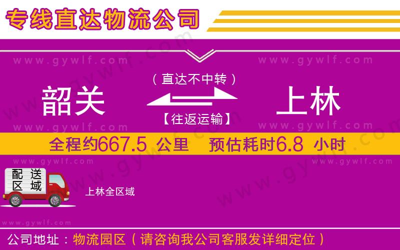 韶關(guān)到上林物流公司