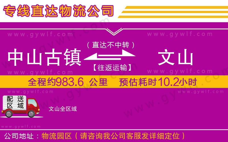 中山古鎮(zhèn)到文山物流公司