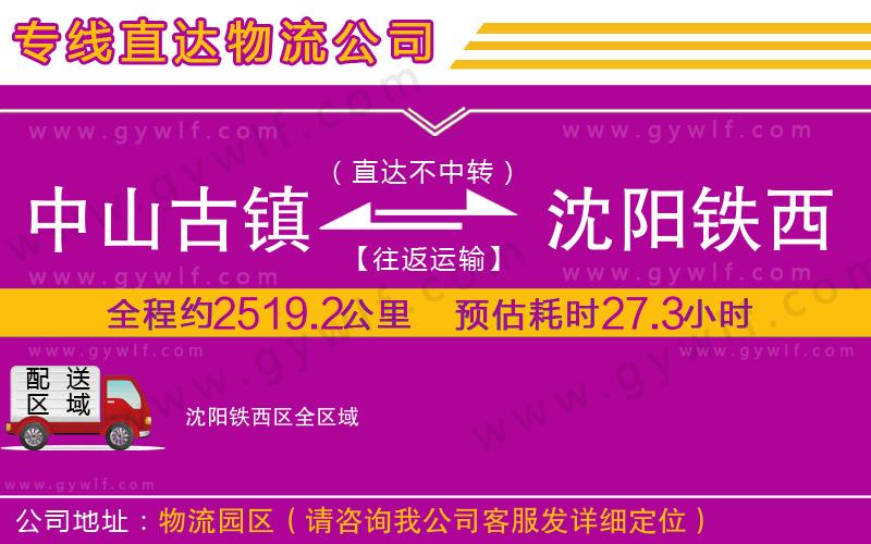 中山古鎮(zhèn)到沈陽鐵西區(qū)物流公司