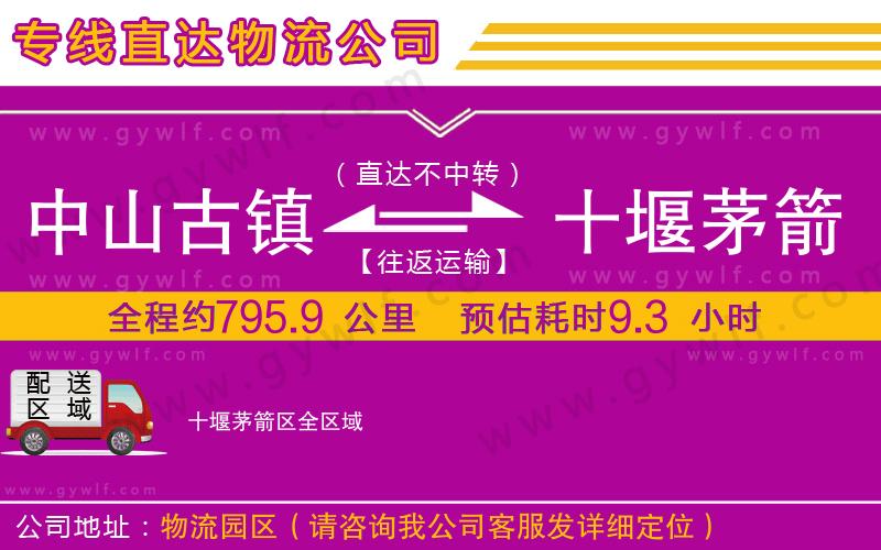 中山古鎮(zhèn)到十堰茅箭區(qū)物流公司