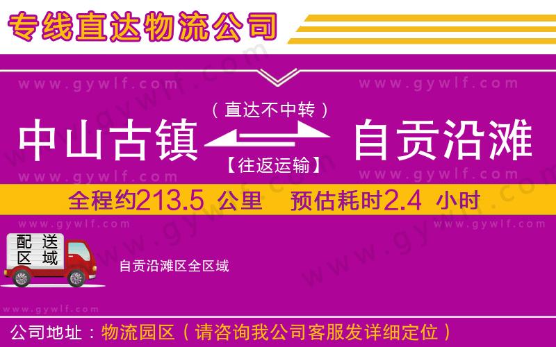 中山古鎮(zhèn)到自貢沿灘區(qū)物流公司