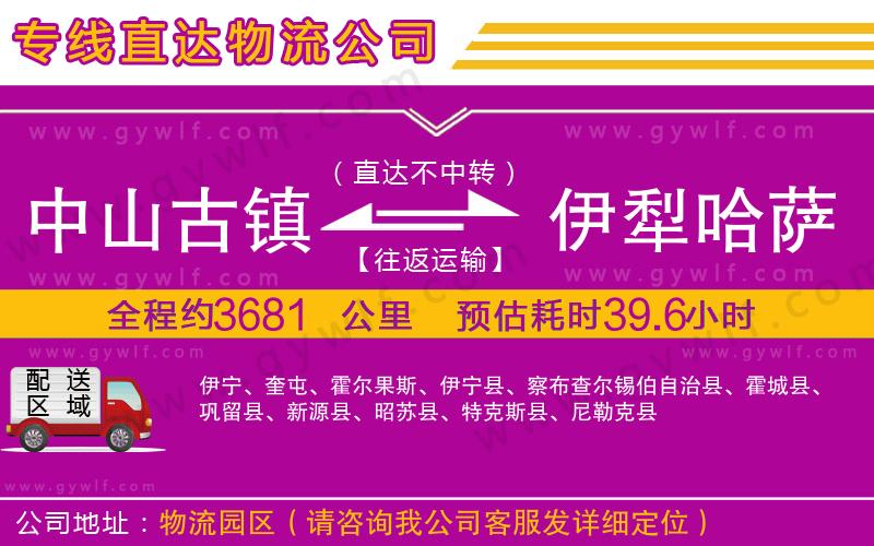 中山古鎮(zhèn)到伊犁哈薩克自治州物流公司