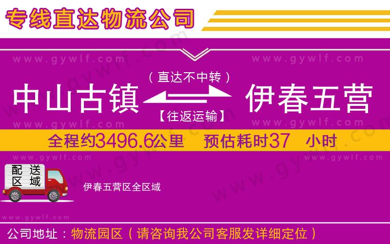 中山古鎮(zhèn)到伊春五營區(qū)物流公司