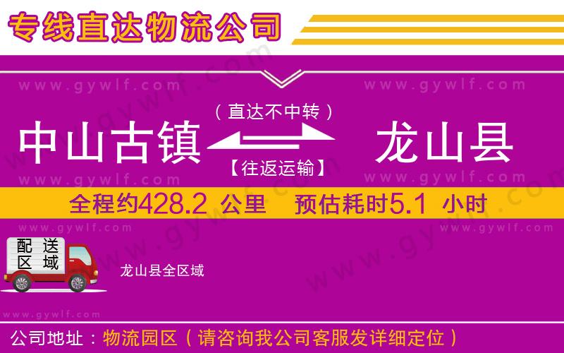 中山古鎮(zhèn)到龍山縣物流公司