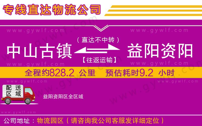 中山古鎮(zhèn)到益陽資陽區(qū)物流公司
