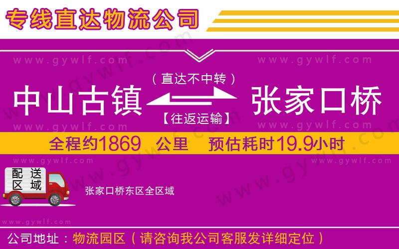中山古鎮(zhèn)到張家口橋東區(qū)物流公司