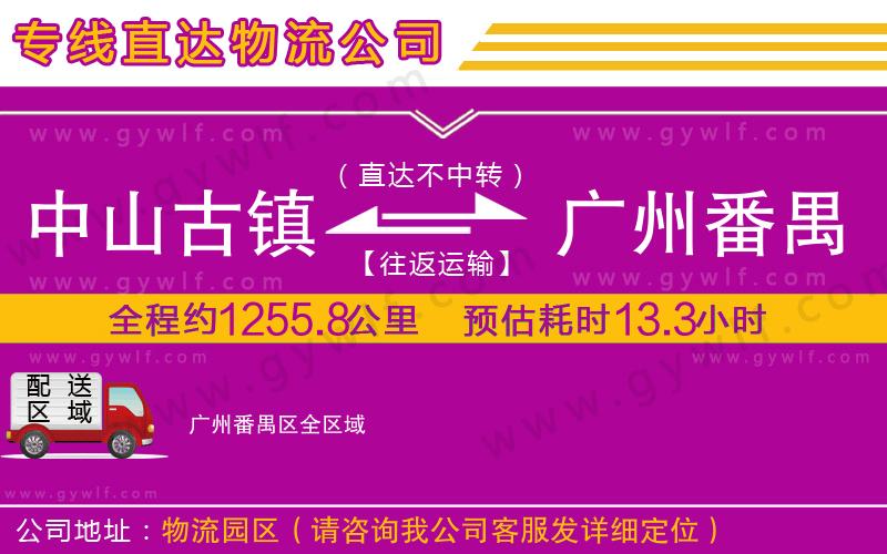 中山古鎮(zhèn)到廣州番禺區(qū)物流公司