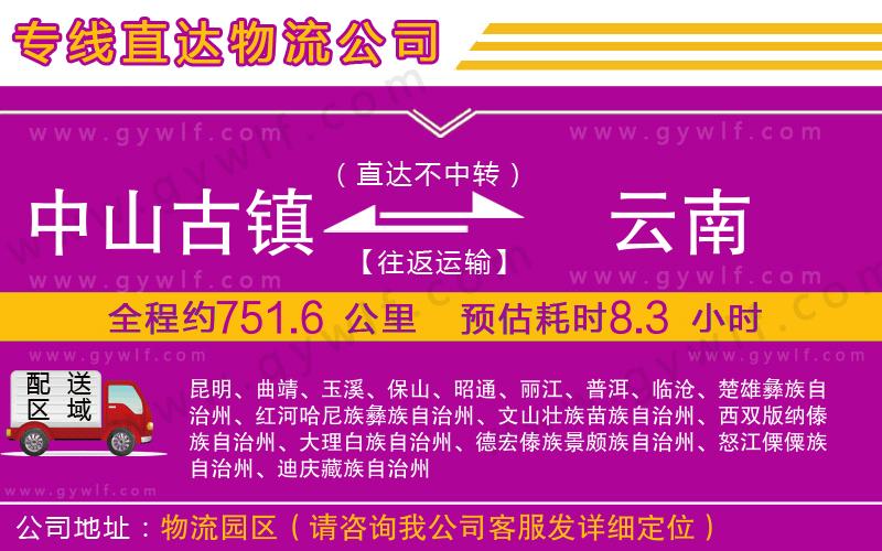 中山古鎮(zhèn)到云南物流公司