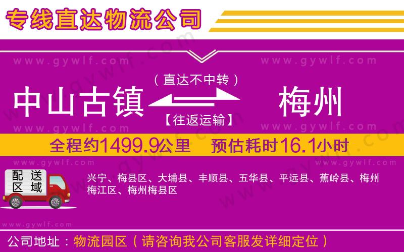 中山古鎮(zhèn)到梅州物流公司