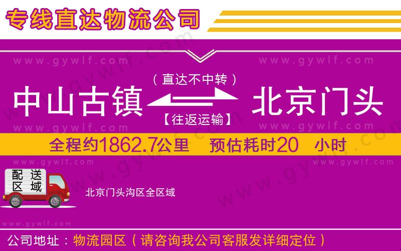 中山古鎮(zhèn)到北京門頭溝區(qū)物流公司