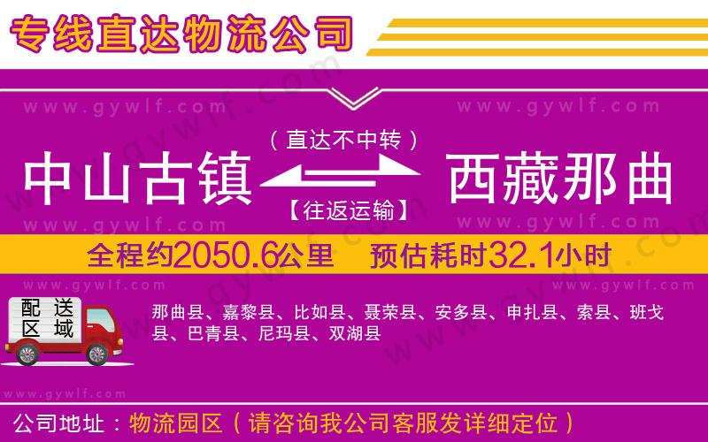 中山古鎮(zhèn)到西藏那曲地區(qū)物流公司