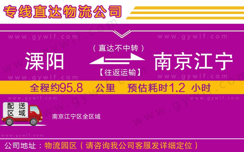 溧陽到南京江寧區(qū)物流公司