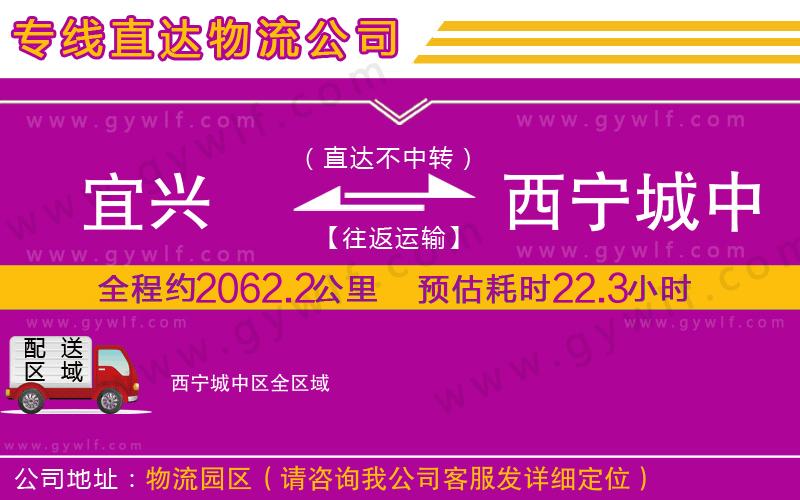 宜興到西寧城中區(qū)物流公司