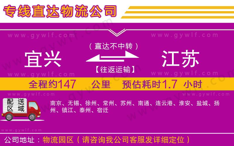 宜興到江蘇物流公司