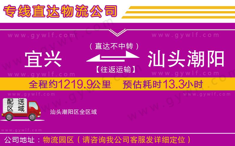 宜興到汕頭潮陽區(qū)物流公司