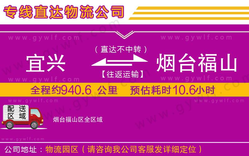宜興到煙臺(tái)福山區(qū)物流公司