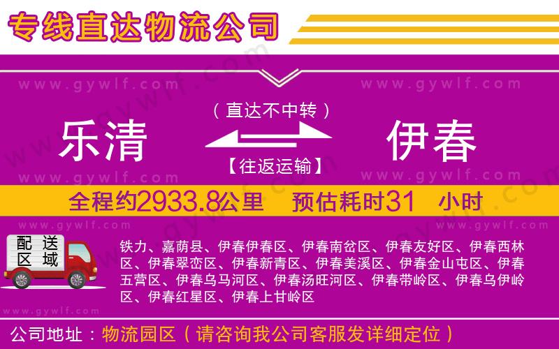 樂(lè)清到伊春物流公司