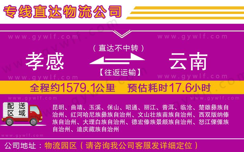 孝感到云南物流公司