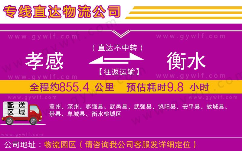 孝感到衡水物流公司