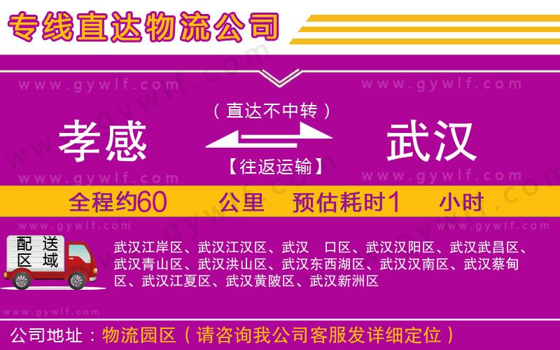 孝感到武漢物流公司