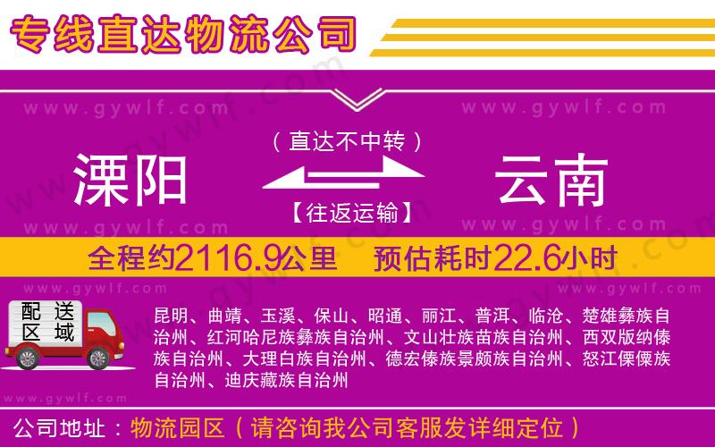 溧陽(yáng)到云南物流公司