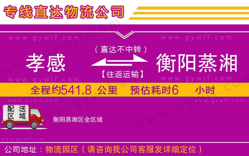 孝感到衡陽蒸湘區(qū)物流公司
