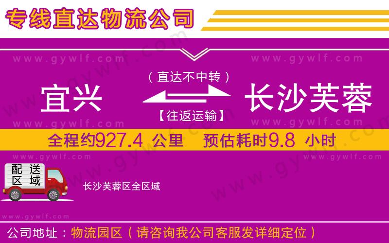 宜興到長(zhǎng)沙芙蓉區(qū)物流公司