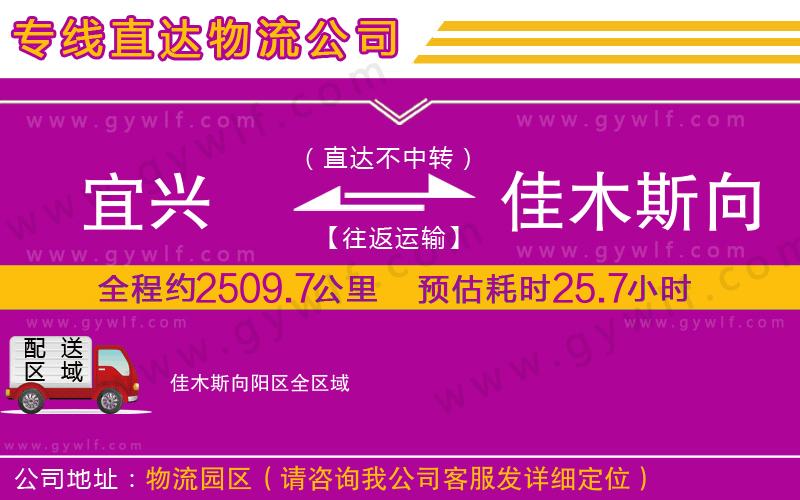 宜興到佳木斯向陽(yáng)區(qū)物流公司