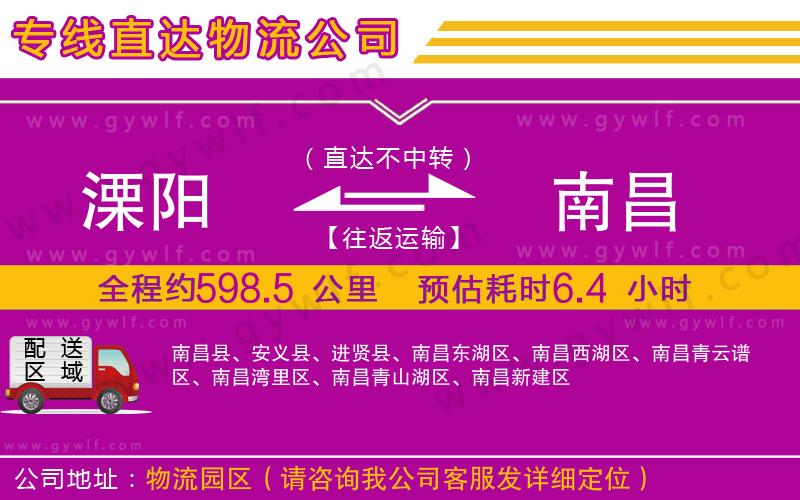 溧陽(yáng)到南昌物流公司
