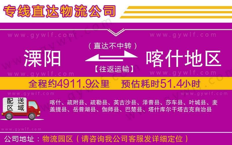 溧陽到喀什地區(qū)物流公司