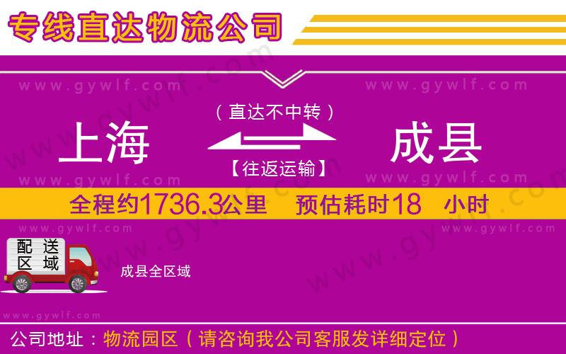 上海到成縣貨運(yùn)專線