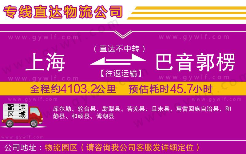 上海到巴音郭楞蒙古自治州物流專線