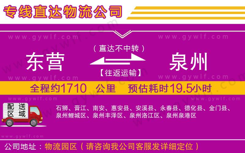東營到泉州物流公司