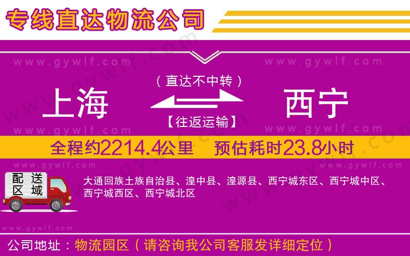 上海到西寧物流專線