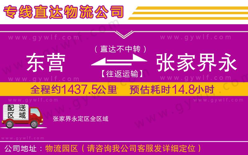 東營到張家界永定區(qū)物流公司