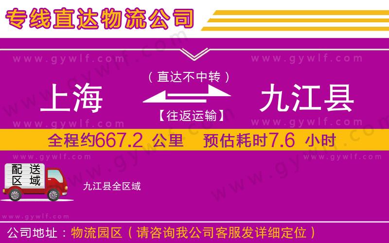 上海到九江縣物流專(zhuān)線